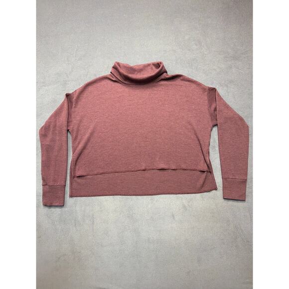 American Eagle Tops - American Eagle Cropped Ribbed Turtleneck Purple Hi Low Women's Size X-Small